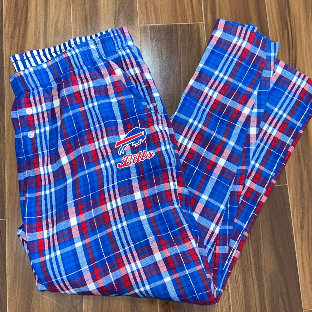 Large NFL Team Buffalo Bills flannel pajama pants